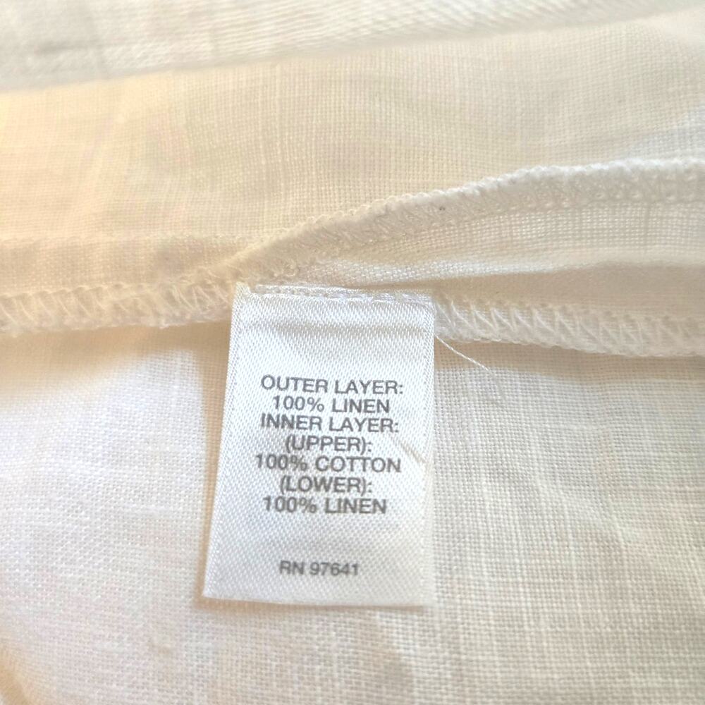 Pure Jill Linen Maxi Dress White Cotton Gauze Layered Shift L Lagenlook - Picture 7 of 8